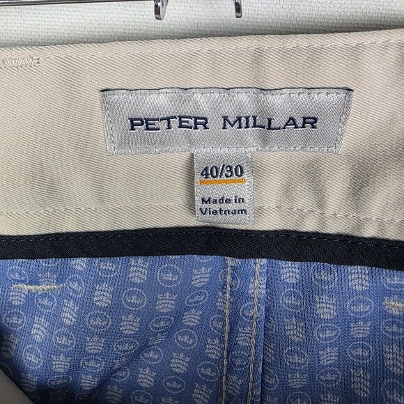 Peter Millar Pants Men’s 40X30 Beige Crown Performance 5 Pockets Golf Chino - Picture 6 of 7